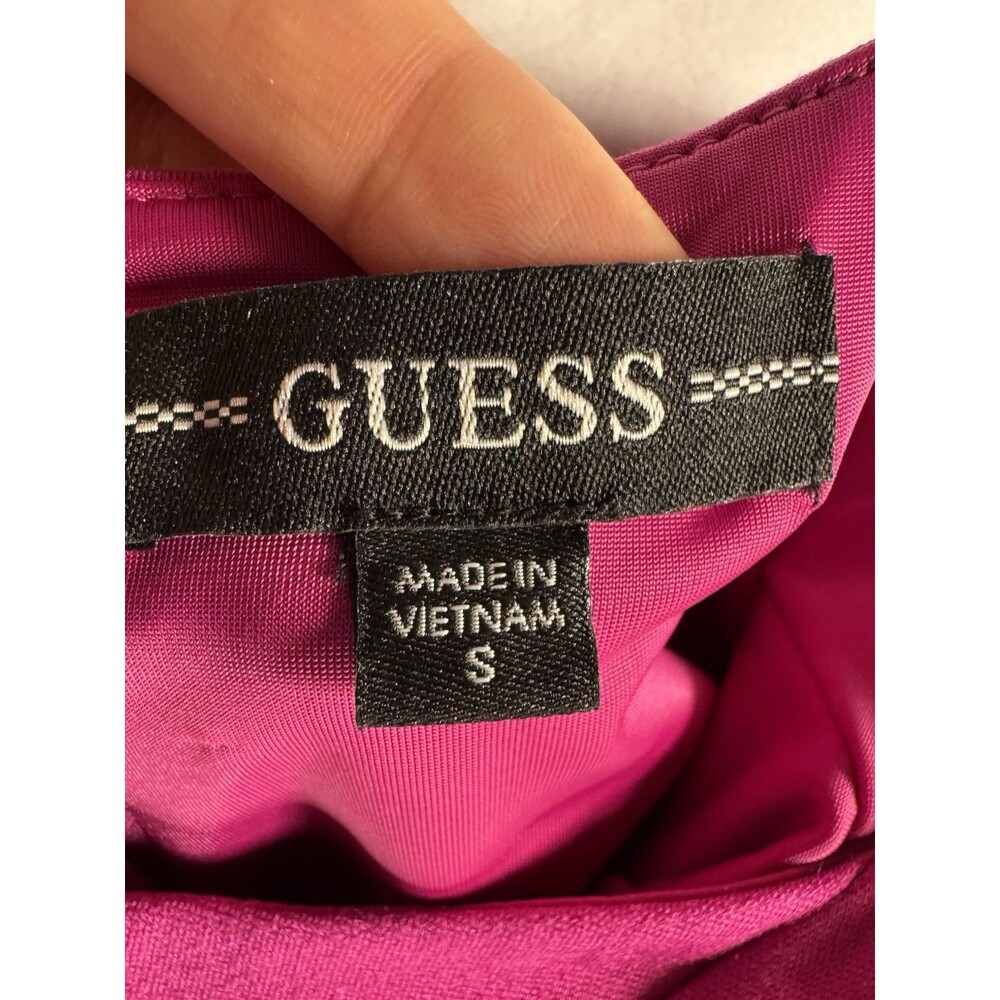 Guess Bodycon Cut Out Asymmetrical Mini Dress Small PINK - Picture 9 of 11